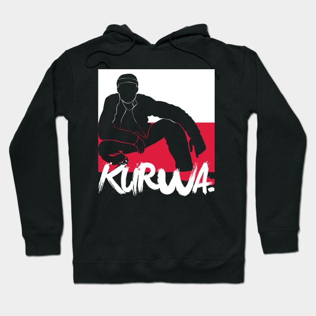 Kurwa Pose Hoodie by avshirtnation